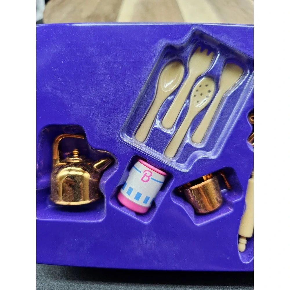 Miniature Barbie Doll House Furniture Baking Set Tea Kettle ~ Original Packaging